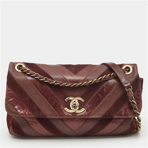 chanel burgundy chevron|CHANEL.